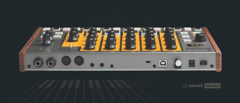 Aansluitingen Akai Tom Cat – MIDI, USB en Gate voor Modulaire Integratie - Muziekbundel.nl De Akai Tom Cat biedt moderne aansluitingen zoals MIDI, USB en Gate Trig voor naadloze integratie in modulaire en hybride studio-opstellingen.