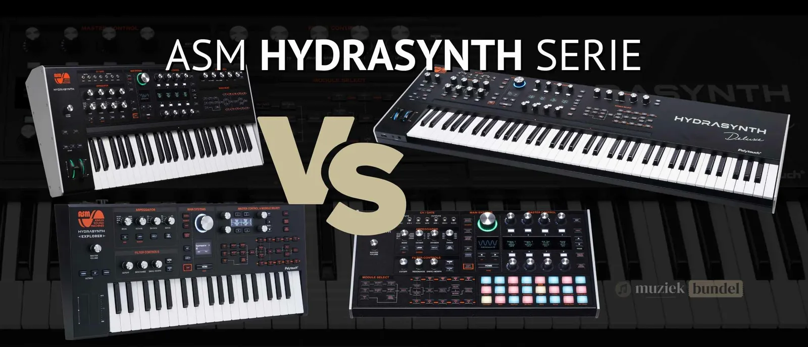 Wat is het verschil tussen de verschillende ASM Hydrasynth Synthesizers?