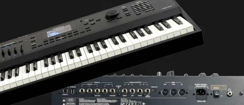 Belangrijkste kenmerken en specificaties van de Kurzweil Forte 7 | Muziekbundel.nl Overzicht van de belangrijkste kenmerken en specificaties van de Kurzweil Forte 7, zoals 76 gewogen toetsen en Dynamic VAST-technologie.