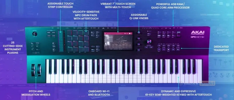 Belangrijkste Kenmerken van de Akai MPC Key 61 Een Uitgebreid Overzicht | Muziekbundel.nl Belangrijkste kenmerken en specificaties van de Akai MPC Key 61 voor muziekproductie en live-optredens