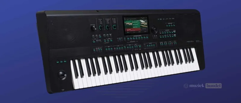 Belangrijkste Kenmerken van de Medeli AKX10 - Muziekbundel.nl Overzicht van de belangrijkste kenmerken van de Medeli AKX10: 61 toetsen, touchscreen en uitgebreide functies.