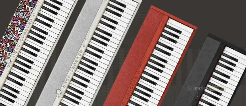 Casio CT-S1 Kleurvarianten - Zwart, Wit, Rood en Speciale Editie | Muziekbundel Kleurvarianten van de Casio CT-S1 stage piano: zwart, wit, rood en de speciale editie van Romero Britto
