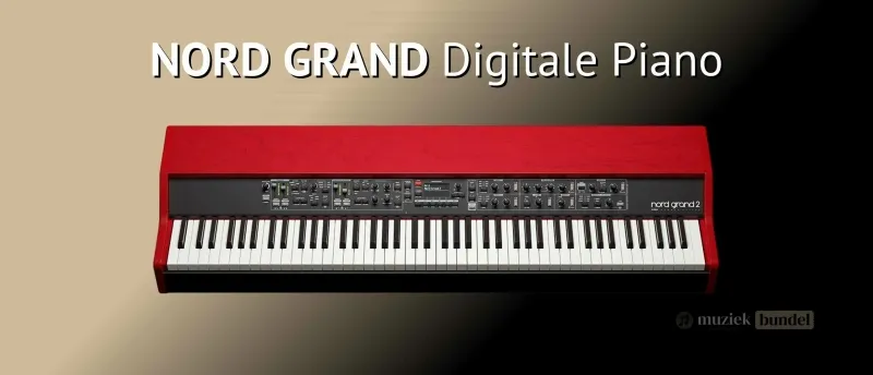 Clavia Nord Grand Premium Klank en Authentieke Speelervaring Muziekbundel.nl Clavia Nord Grand, een digitale piano met premium klanken, realistisch speelgevoel en geavanceerde functies, ideaal voor podium en studio.