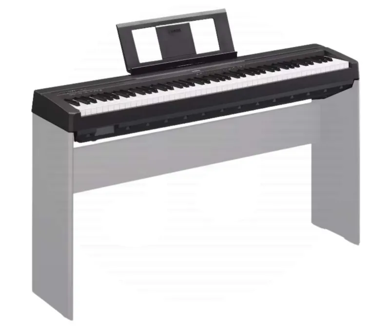 Een speciaal ontworpen pianostandaard/frame voor de P-45 Een speciaal ontworpen pianostandaard/frame voor de P-45