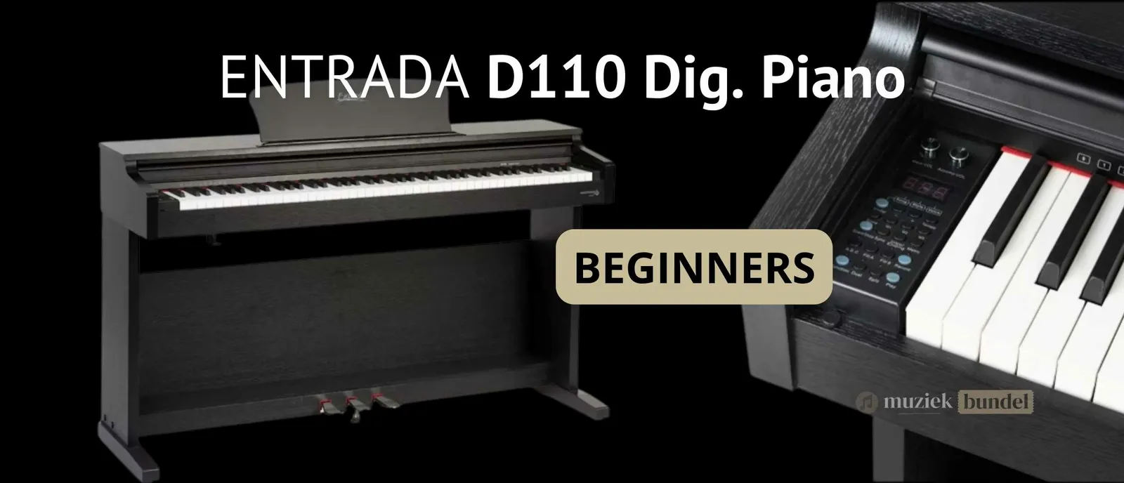 Entrada D110 Digitale Piano: Volledig Gewogen Klavier Met Krachtige 2x25W Speakers