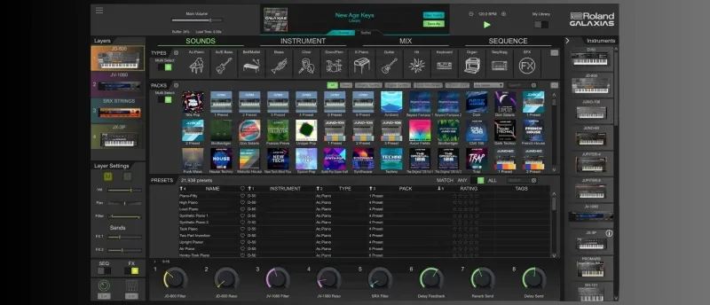 Galaxias Software-instrument van Roland Galaxias Software-instrument van Roland