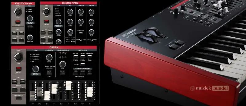 Hoogtepunten van de Roland V-Stage | Muziekbundel.nl De belangrijkste kenmerken van de Roland V-Stage, waaronder vier geluidsengines, intuïtieve bediening en robuuste bouw voor live optredens