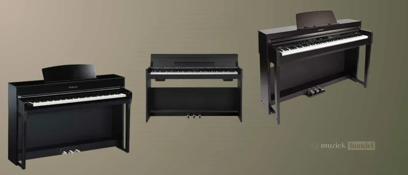 Huiskamermodel Digitale Piano's Muziekbundel.nl Overzicht van huiskamermodel digitale piano's met geïntegreerd meubel, elegante designs en hoogwaardige klank voor thuisgebruik.