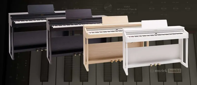 In welke kleuren is de Roland RP701 verkrijgbaar? | Muziekbundel.nl De Roland RP701 is verkrijgbaar in meerdere kleuren, zoals donkerbruin, licht eiken, zwart en wit, passend bij elk interieur.