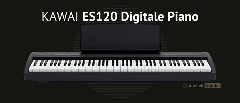 Kawai ES120 Digitale Piano – Uitgebreide Functies en Rijk Geluid | Muziekbundel.nl Kawai ES120 digitale piano met verbeterde klankopties en Bluetooth, perfect voor beginners en gevorderden