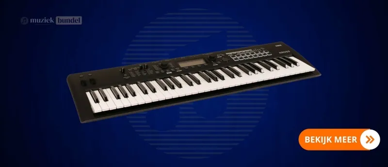 Korg KROSS 2 61-MB Super Matte Black Synthesizer Workstation: Lichtgewicht workstation voor veelzijdige muziekproductie | Muziekbundel.nl Korg KROSS 2 61-MB Synthesizer - Draagbaar synthesizer workstation met uitgebreide sound engine en productiemogelijkheden