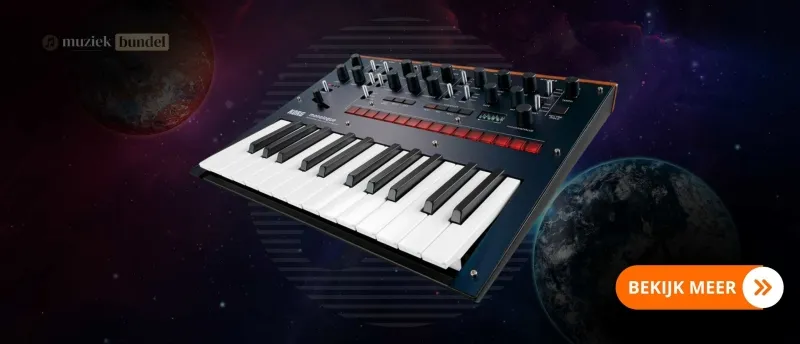 Korg Monologue Dark Blue Monofone Analoge Synthesizer: Krachtige monofone synth met diepe baslijnen en veelzijdige klankvorming | Muziekbundel.nl Korg Monologue Dark Blue Synthesizer - Monofone analoge synthesizer met geavanceerde sequencer en drive-circuit voor expressieve klanken