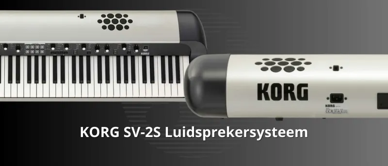 Luidsprekersysteem op de Korg SV-2S Luidsprekersysteem op de Korg SV-2S