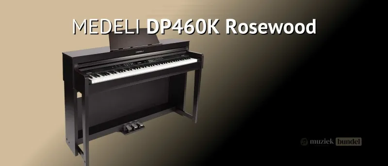 Medeli DP460K Rosewood Elegante uitstraling Muziekbundel.nl De Medeli DP460K Rosewood is een digitale piano met een elegante uitstraling, gewogen toetsen en rijke klanken, ideaal voor thuisgebruik en gevorderde spelers.