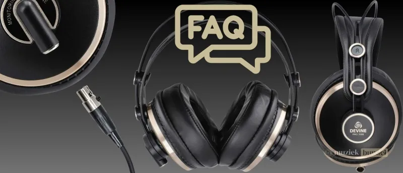 Meest Gestelde Vragen Over de Devine PRO 5000 Studio Hoofdtelefoon | Muziekbundel.nl Veelgestelde vragen over de Devine PRO 5000 studio hoofdtelefoon: geluidskwaliteit, comfort, accessoires en geschiktheid voor studio en dagelijks gebruik.