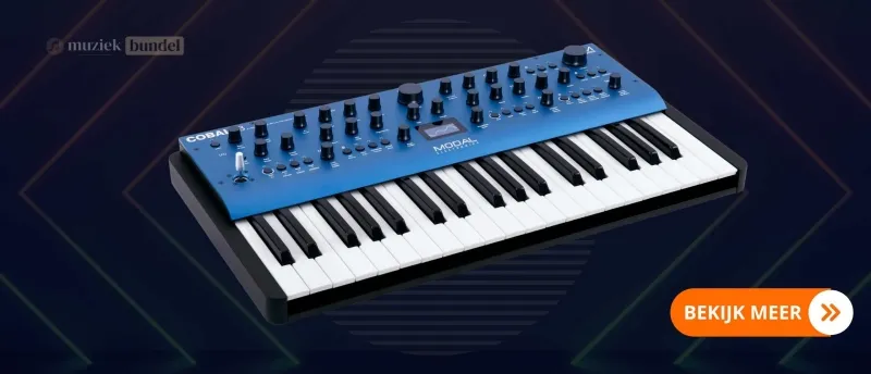 Modal Electronics Cobalt8 Synthesizer: Virtueel-analoge synth met veelzijdige klankmogelijkheden en krachtige modulatie | Muziekbundel.nl Modal Electronics Cobalt8 Synthesizer - 8-stemmige virtueel-analoge synthesizer met geavanceerde sound design functies en rijke oscillatoren