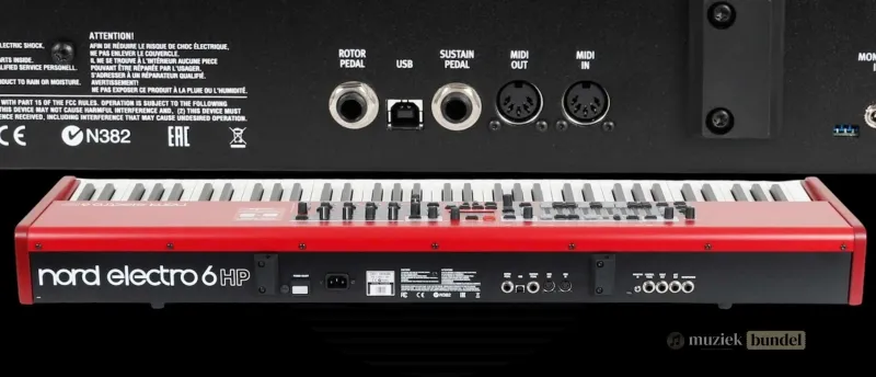 Nord Electro 6 Specificaties | Alle Kenmerken en Functies - Muziekbundel.nl Bekijk de volledige specificaties van de Nord Electro 6, inclusief toetsenbordopties, geluidssecties, effecten en aansluitingen.