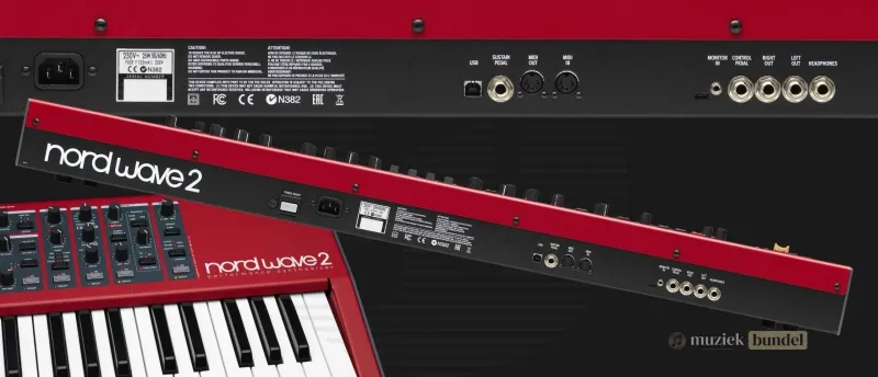 Nord Wave 2 Specificaties | Muziekbundel.nl Bekijk de uitgebreide specificaties van de Nord Wave 2, een krachtige 4-layer synthesizer met Virtual Analog, FM, Wavetable en Sample Playback.