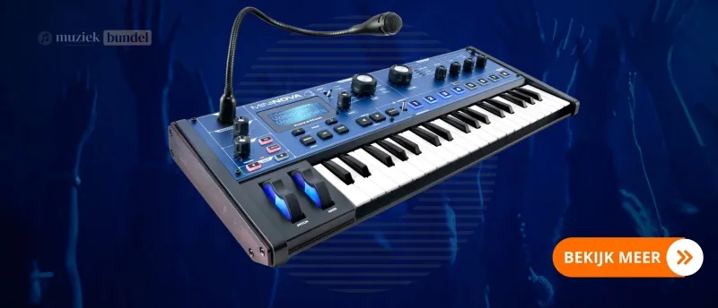 Novation MiniNova Synthesizer en Vocoder: Compacte synth met krachtige vocoder en dynamische klankmogelijkheden | Muziekbundel.nl Novation MiniNova Synthesizer - Krachtige synthesizer met ingebouwde vocoder voor veelzijdige elektronische muziekcreatie