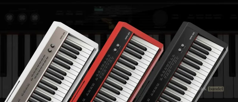 NUX NPK-20 in Zwart, Wit en Rood – Kies Jouw Stijl | Muziekbundel.nl NUX NPK-20 digitale piano verkrijgbaar in zwart, wit en rood