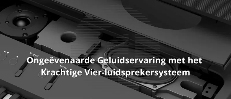 Ongeëvenaarde geluidservaring met het krachtige vier-luidsprekersysteem van de FP-90X Ongeëvenaarde geluidservaring met het krachtige vier-luidsprekersysteem van de FP-90X