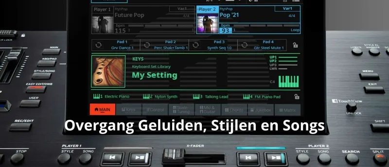 Overgang geluiden, stijlen en songs Overgang geluiden, stijlen en songs