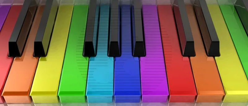 Piano leren spelen met kleuren Piano leren spelen met kleuren