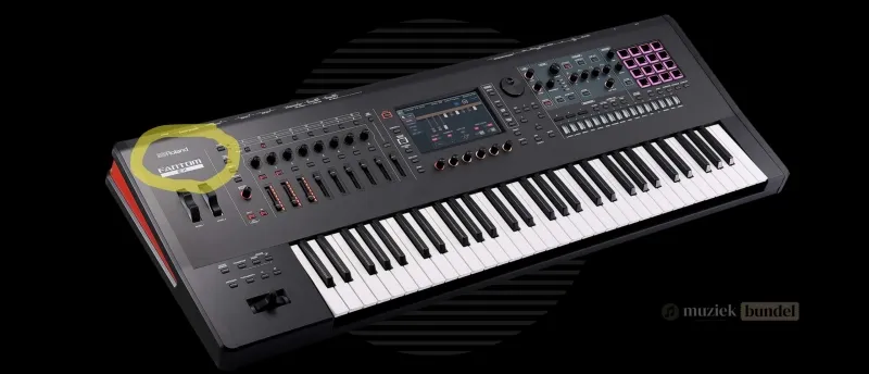 Roland Fantom EX Synthesizer - Krachtig Synthese Workstation | Muziekbundel.nl Close-up van de Roland Fantom EX synthesizer, met ZEN-Core engine en uitgebreide DAW-integratie voor studio en live-optredens