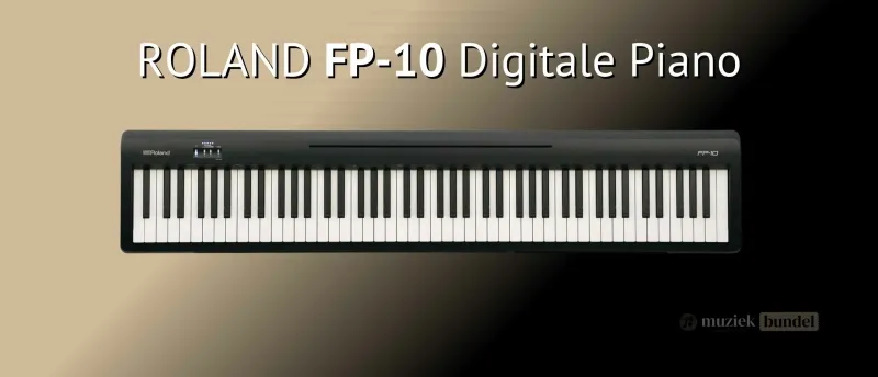 Roland FP-10 Compact betaalbaar en geweldige klank | Muziekbundel.nl Roland FP-10 digitale piano met gewogen toetsen en rijke klank, geschikt voor beginners en thuisgebruik.