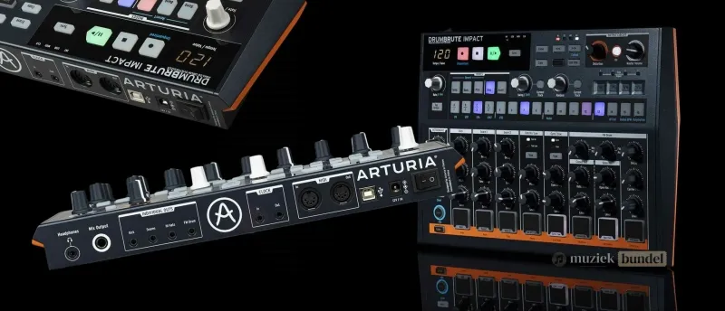 Specificaties Arturia DrumBrute Impact | Muziekbundel.nl Bekijk alle specificaties van de Arturia DrumBrute Impact, inclusief analoge klanken, sequencer, aansluitingen en technische details.