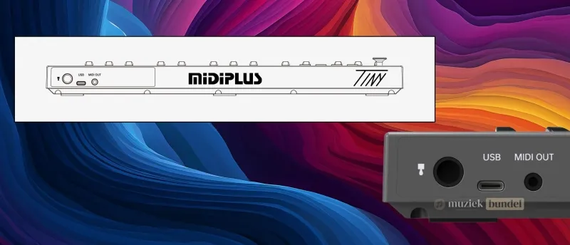 Specificaties en aansluitingen Midiplus Tiny | Muziekbundel.nl Specificaties en aansluitingen Midiplus Tiny | Muziekbundel.nl