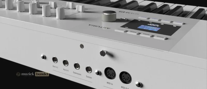 Specificaties van de Arturia KeyLab Essential MK3 88 | Muziekbundel.nl Bekijk de specificaties van de Arturia KeyLab Essential MK3 88, een MIDI-controller met 88 semi-gewogen toetsen en geavanceerde functies.