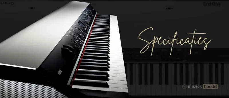 Specificaties van de Korg Grandstage X | Muziekbundel.nl Gedetailleerde specificaties van de Korg Grandstage X, inclusief toetsenbord, klankgeneratoren en connectiviteit.