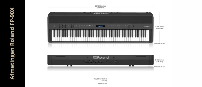 Specificaties van de Roland FP-90X Specificaties van de Roland FP-90X