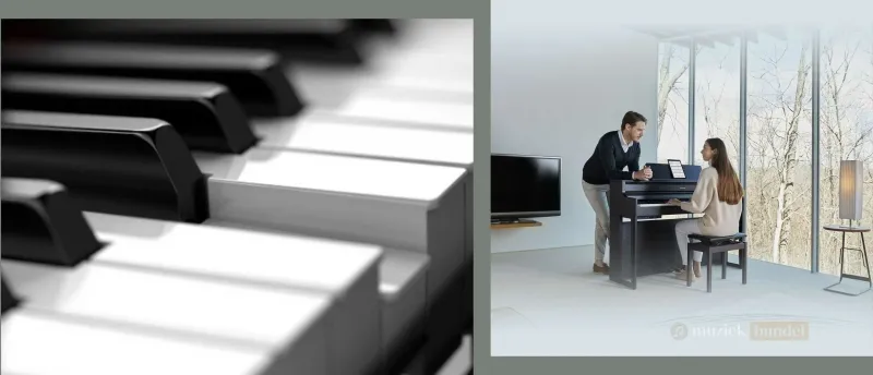 Toetsenbord van de Roland HP702 – Authentieke Piano-ervaring met PHA-4 Standard | Muziekbundel.nl Het PHA-4 Standard-toetsenbord van de Roland HP702 met progressieve hameractie en Ivory Feel-toetsen biedt een authentieke en intuïtieve speelervaring.