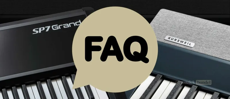 Veel gestelde vragen over digitale piano's | Muziekbundel Veel gestelde vragen over digitale piano's beantwoord door Muziekbundel.