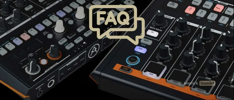 Veelgestelde vragen over de Arturia DrumBrute Impact | Muziekbundel.nl Bekijk de meest gestelde vragen over de Arturia DrumBrute Impact, met antwoorden over functies, gebruik, aansluitingen en meer.