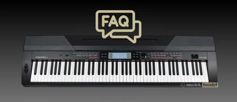 Veelgestelde vragen over de Medeli SP4200 | Muziekbundel.nl Antwoorden op veelgestelde vragen over de Medeli SP4200 digitale piano