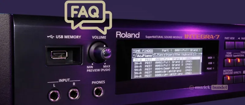 Veelgestelde Vragen over de Roland Integra-7 | Muziekbundel.nl Antwoorden op veelgestelde vragen over de Roland Integra-7, zoals compatibiliteit, uitbreidingen en gebruik in studio of live.