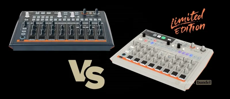 Verschil tussen de Arturia DrumBrute Impact en de 1984 Limited Edition | Muziekbundel.nl Ontdek de verschillen tussen de Arturia DrumBrute Impact en de 1984 Limited Edition, inclusief design, functies en geluidskwaliteit.