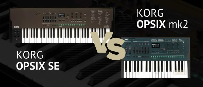 Verschillen tussen de Korg Opsix SE en Opsix mkII | Muziekbundel.nl Vergelijking van functies en eigenschappen tussen de Korg Opsix SE en Opsix mkII synthesizers uitgelegd.