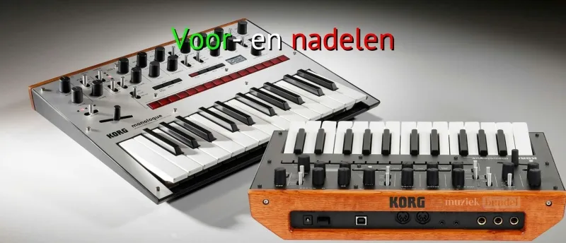 Voor en nadelen van de Korg Monologue - Muziekbundel.nl Korg Monologue synthesizer met overzicht van functies en ontwerpdetails.