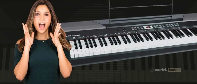 Voor wie is de Medeli SP4000 geschikt? Ideaal voor beginners en gevorderden | Muziekbundel.nl Medeli SP4000 digitale piano, geschikt voor beginners, gevorderden en thuisgebruik.