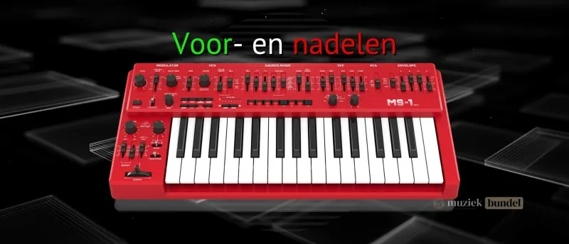 Voordelen en nadelen van de Behringer MS-1 MKII Red | Muziekbundel.nl Voordelen en nadelen van de Behringer MS-1 MKII Red synth