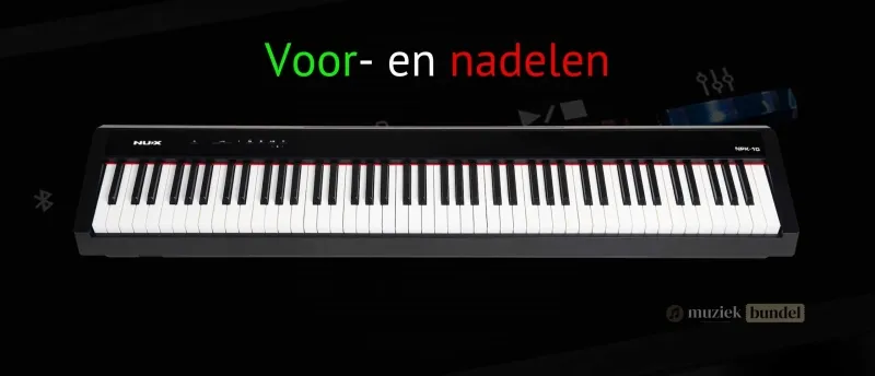 Voordelen en nadelen van de NUX NPK-10 | Muziekbundel.nl Overzicht van de voordelen en nadelen van de NUX NPK-10 digitale piano.