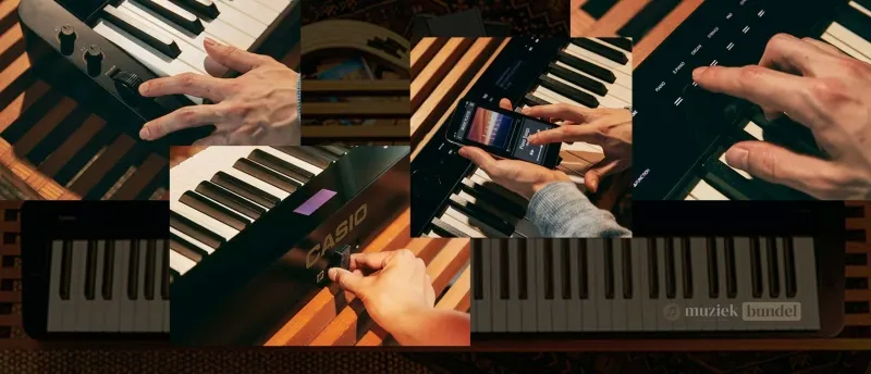 Waarom Kiezen voor de Casio PX-S3100BK? | Muziekbundel.nl Redenen om te kiezen voor de Casio PX-S3100BK elektrische piano, met focus op veelzijdigheid, klankkwaliteit en design.