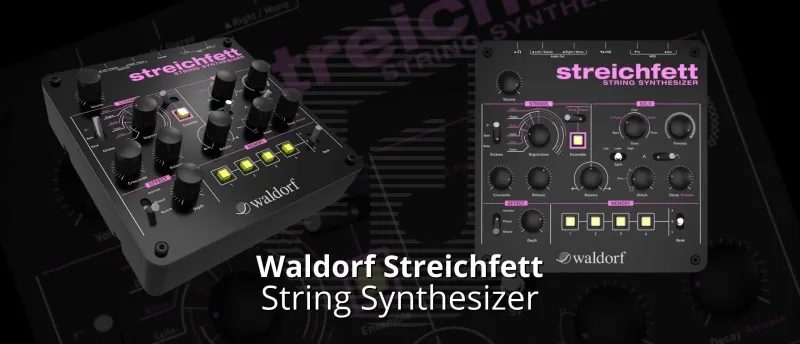 Connectiviteit Waldorf Streichfett String Synthesizer Connectiviteit Waldorf Streichfett String Synthesizer