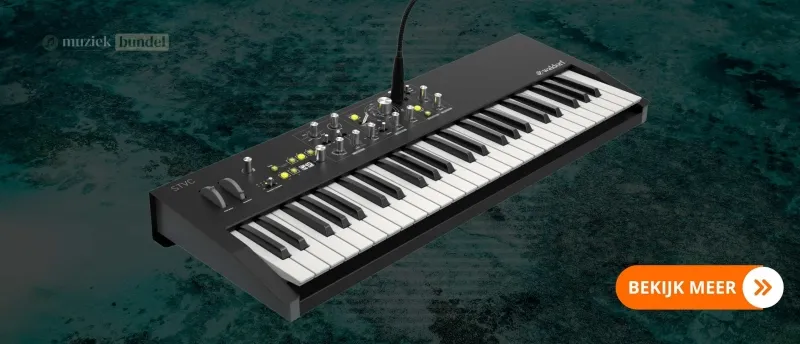 Waldorf STVC String Synthesizer met Vocoder: Retro stringklanken en krachtige vocoder voor unieke soundscapes | Muziekbundel.nl Waldorf STVC String Synthesizer - Synthesizer met rijke strijkerklanken en geïntegreerde vocoder voor expressieve klankcreatie