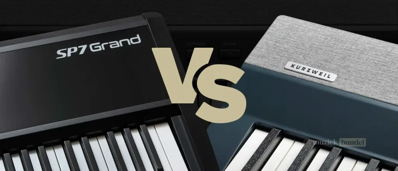 Wat is het Verschil tussen de Kurzweil KaP1 en de Kurzweil SP7 Grand Stage? | Muziekbundel.nl Vergelijking tussen de Kurzweil KaP1 en de SP7 Grand Stage.