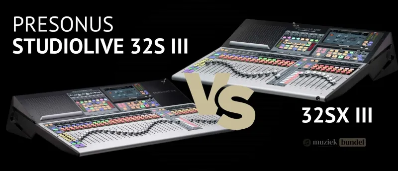 Wat is het verschil tussen de PreSonus StudioLive 32S en 32SX? | Muziekbundel.nl Vergelijking tussen de PreSonus StudioLive 32S en 32SX: ontdek de verschillen en welke het beste bij jou past.